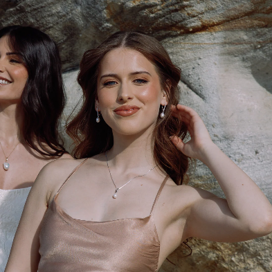 Eliza Pearl and CZ Bridal Set