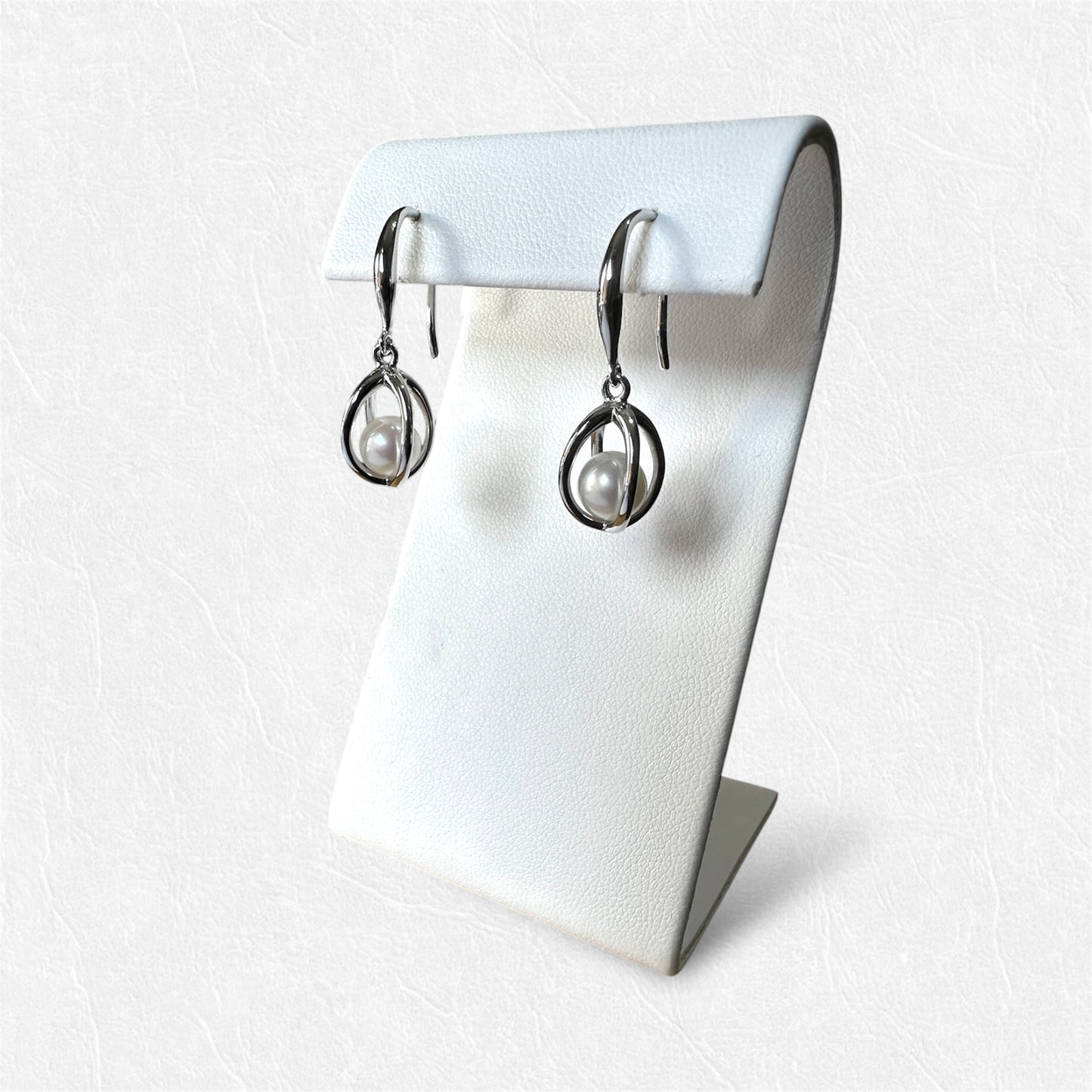 Laine Cage Drop Pearl Earrings