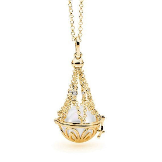LOVE in PARIS 9ct Gold and Diamond Lavalier Necklace