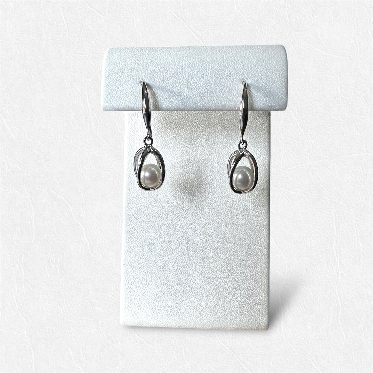 Laine Cage Drop Pearl Earrings