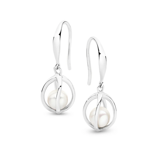 Laine Cage Drop Pearl Earrings