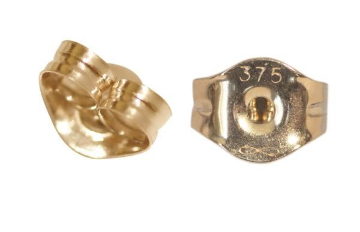 9ct gold small earring butterflies scrolls backs 