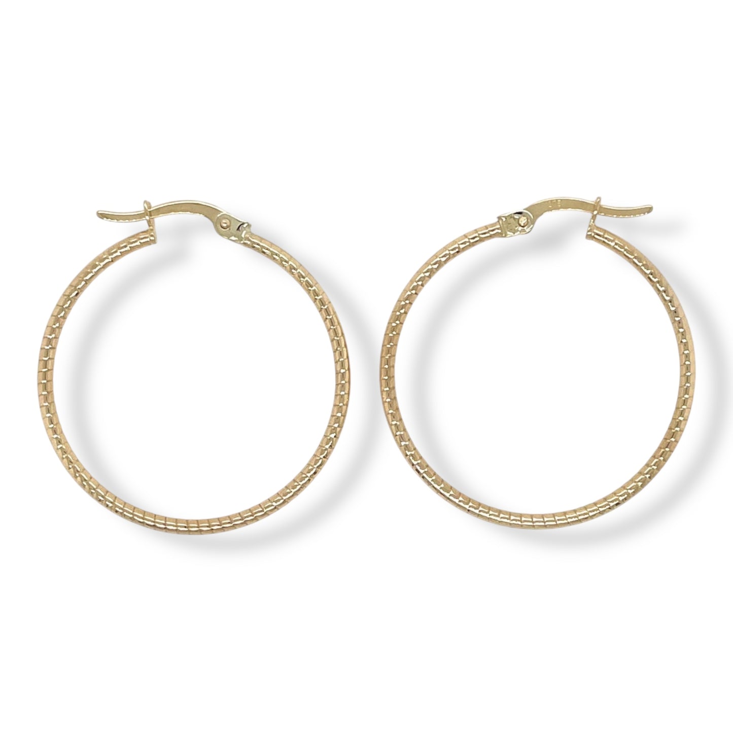 9ct Yellow Gold Large Hoop Earrings
