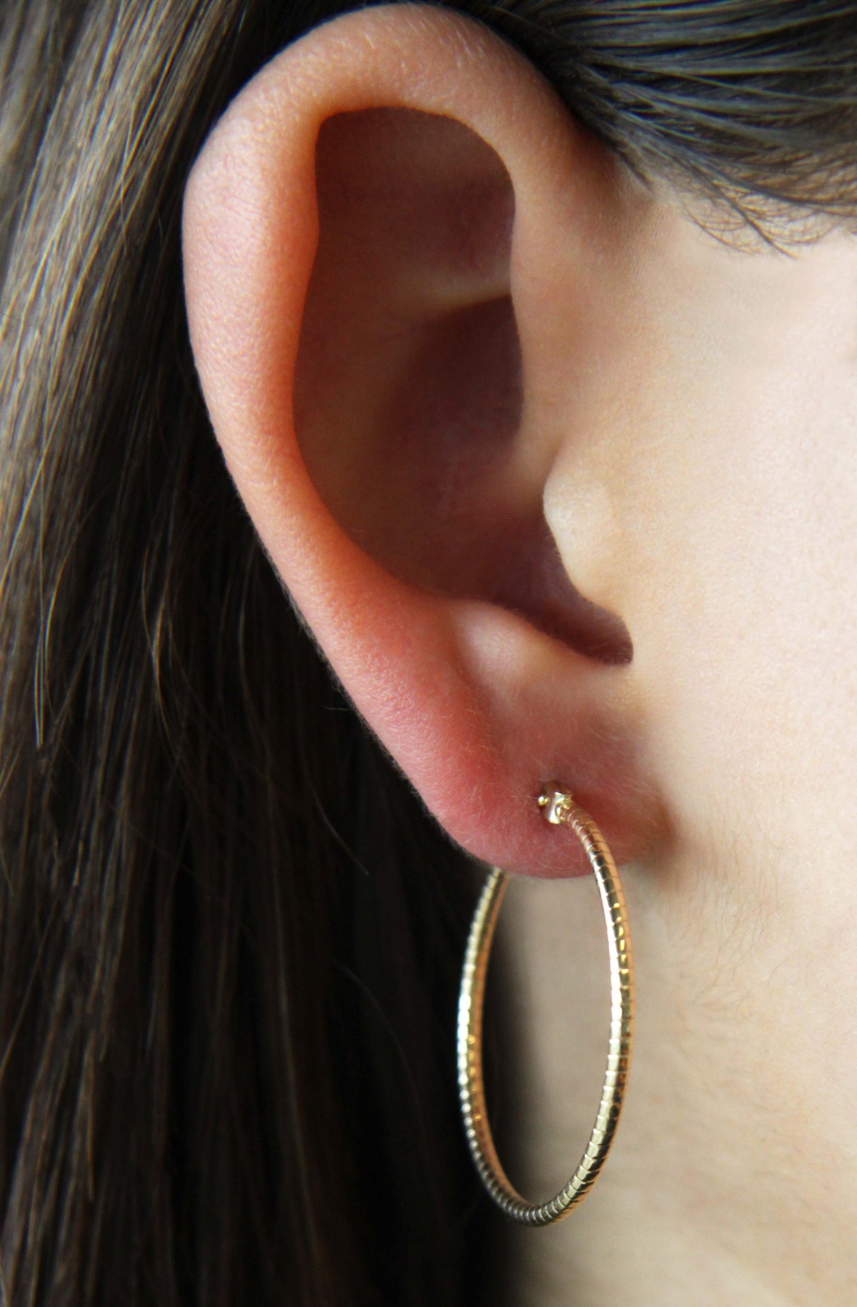 9ct gold large hoop earrings gypsy  