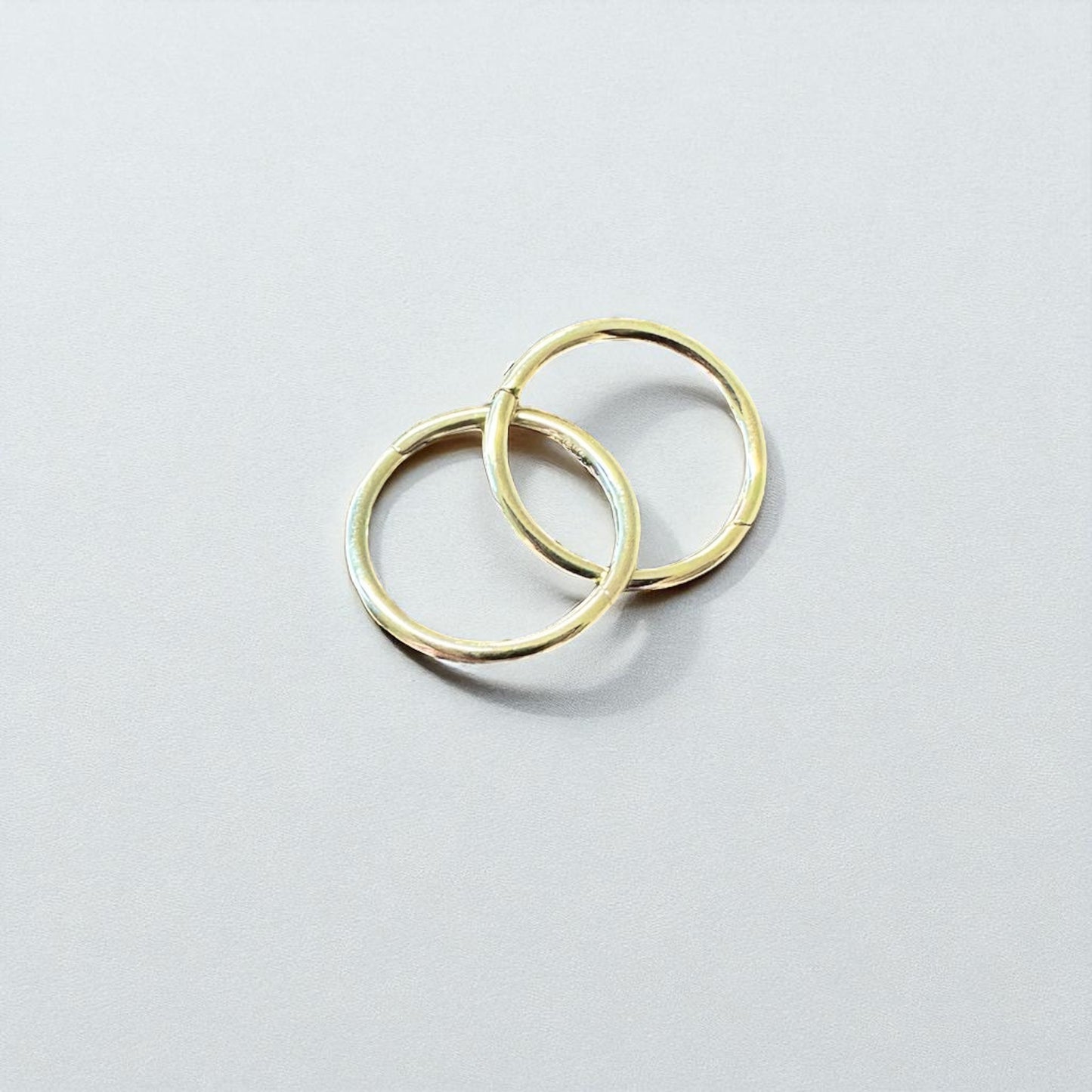 9ct gold plain sleeper earrings hoops 