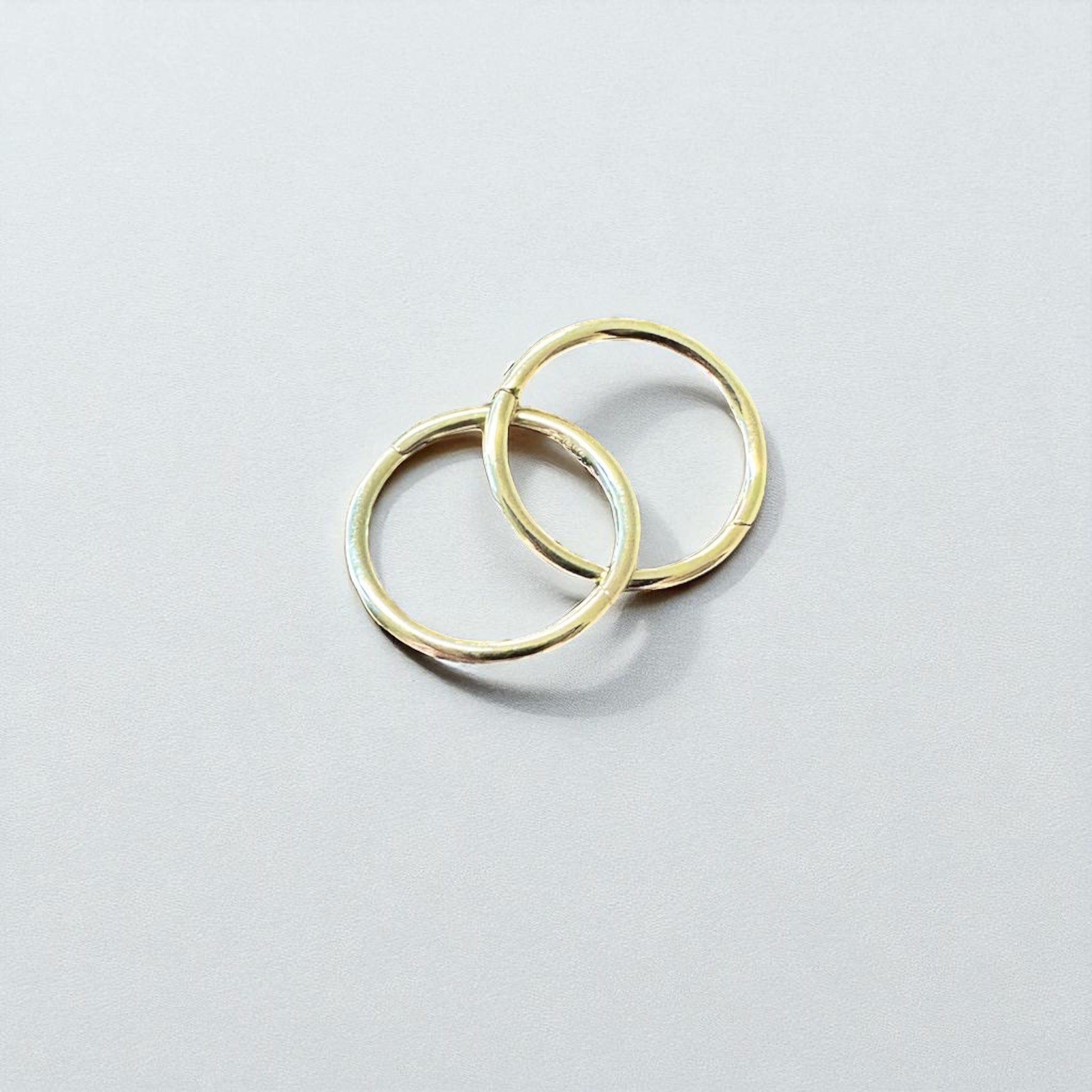 9ct gold plain sleeper earrings hoops 