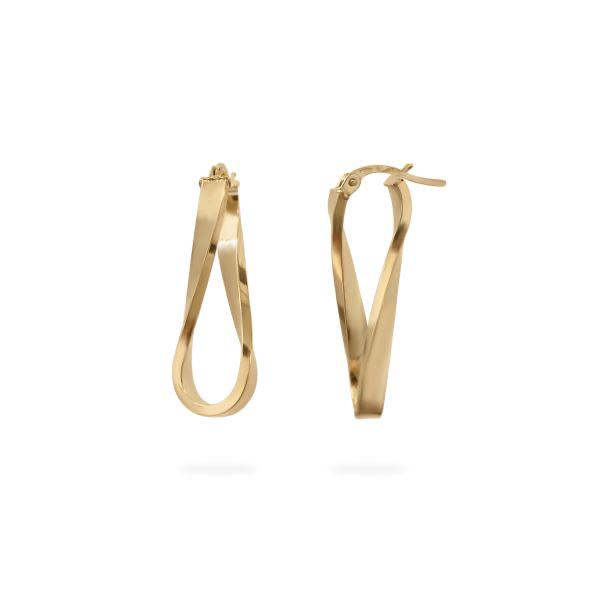 9ct Yellow Gold Infinity Earrings