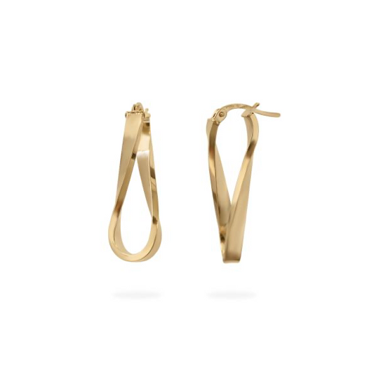 9ct Yellow Gold Infinity Earrings