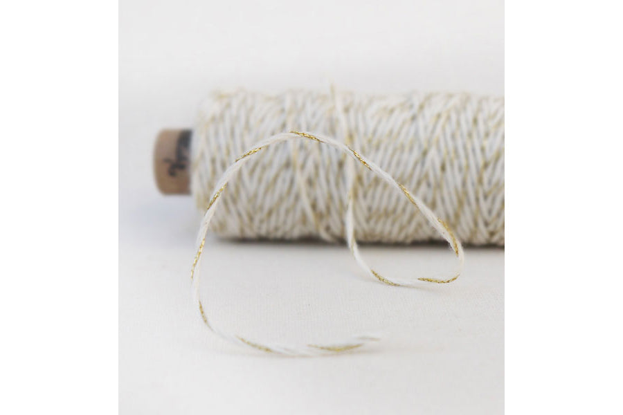 Bakers Twine natural and gold bespoke gift wrapping service